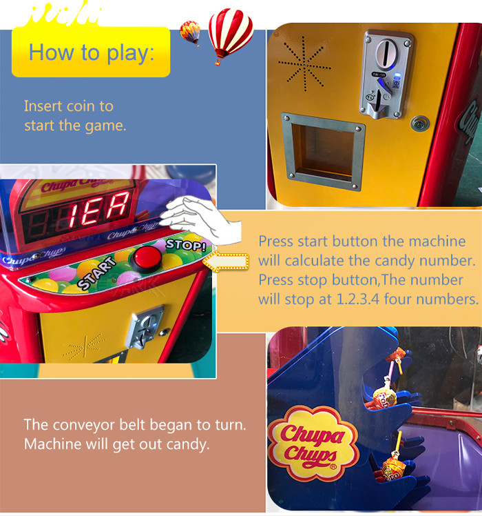Coin Pusher Crane Game Machine Game Console Lollipop Vending Machine