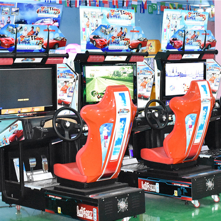 Single Person Coin Operated Car Racing Game Machine With 32inch HD LCD Screen