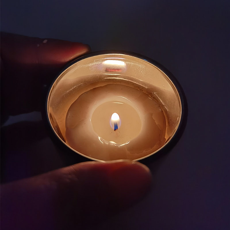 FDA Silver Vertical Striped Glass Candle Cups For Home Decoration