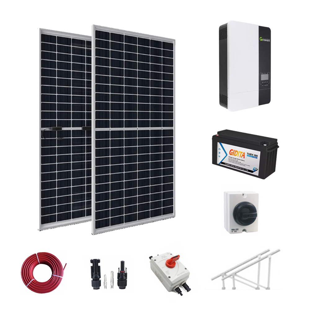 Wholesale 3kw off grid solar system with solar panel controller battery for outdoor golf cart