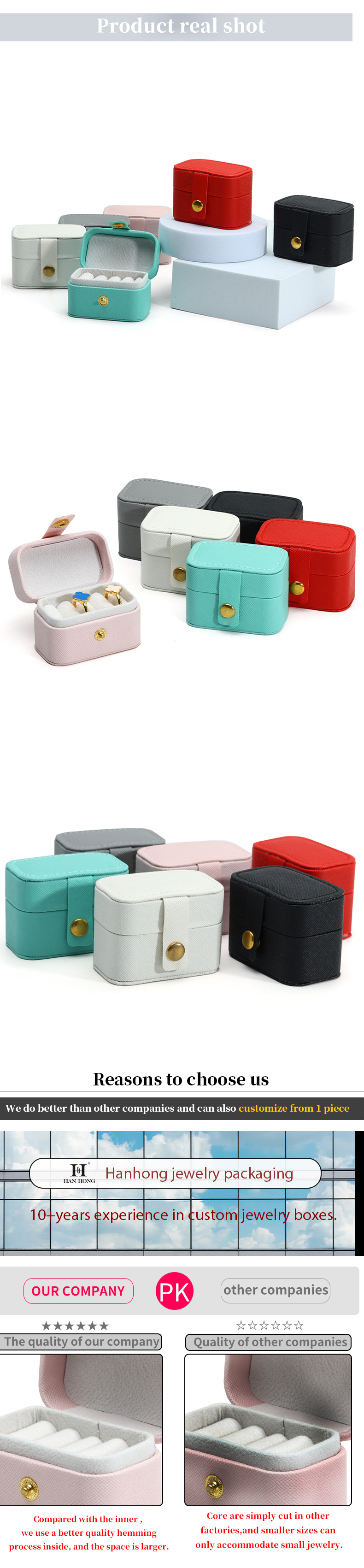 Leather Jewelry Case Portable Mini Travel Organizer for Ring Earring Necklace Storage
