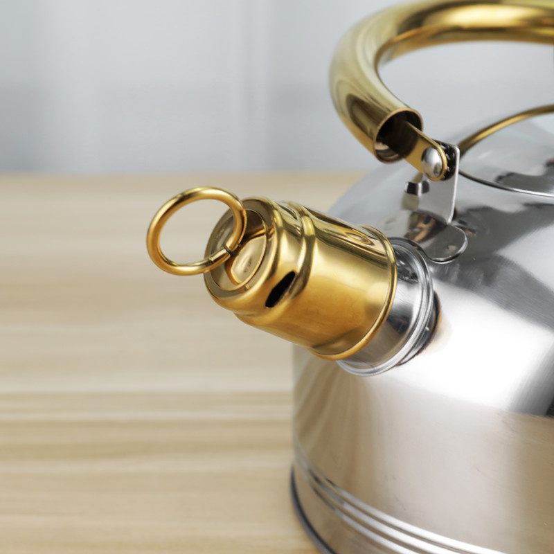 High Quality Kitchen Cooking Pot Set 12 Pcs Stainless Steel Cookware Set With Golden Handle