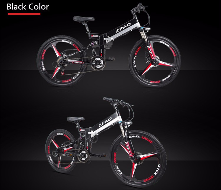 26 Inch Wheel Electric Folding Bicycle 250W 350W Aluminium Alloy Frame 48V 10.4AH