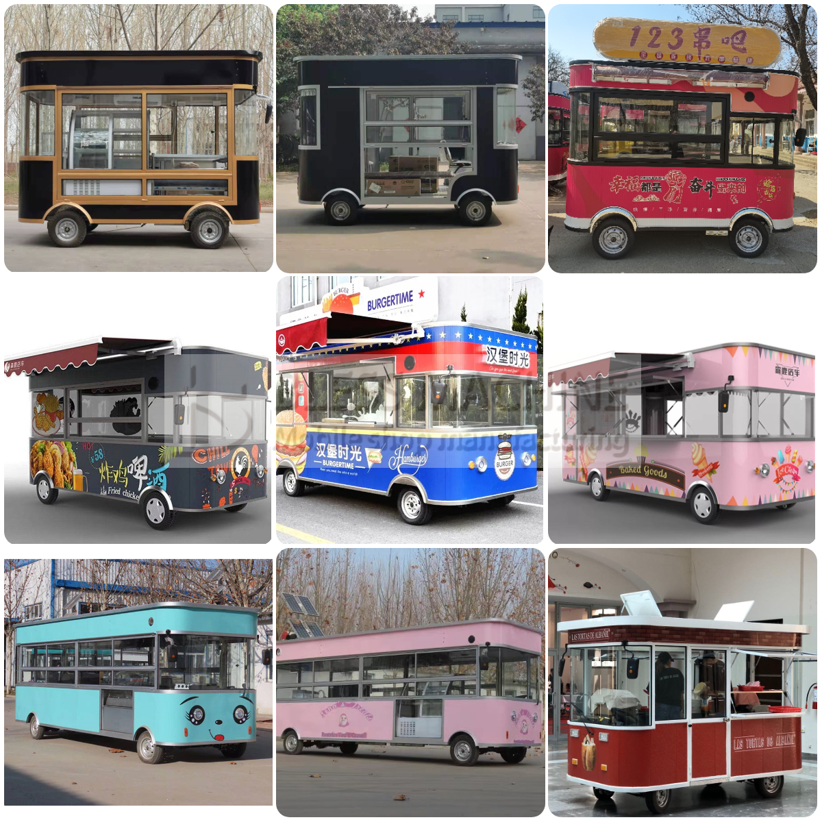 Beverage Drink Coffee Milk Tea Electric Mobile Snack Cart with Vacuum Tire