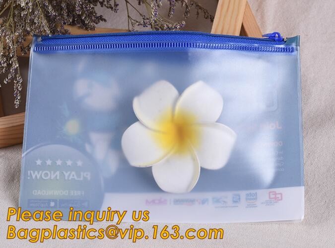 Plastic Bag OEM Custom PVC Loop Handle Image Printed Plastic Shopping Bag,Promotional Clear Waterproof Plastic Cosmetic