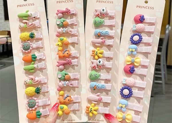 kids girls flower animal hairpin cute duck mouth clip hair baby clip bangs clip