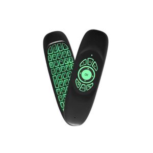 Long Operating Range Air Mouse Backlight 2.4G Remote Control With Keyboard