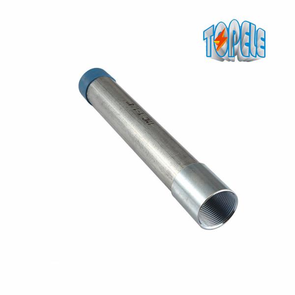 Quality BS 4568 Galvanised Metal Electrical Conduit Pipe With Screwed Ends And Caps for sale