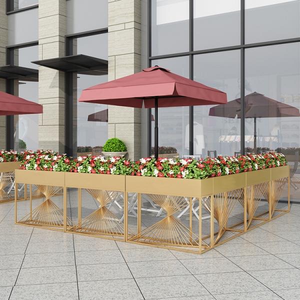 Individuation custom metal planter boxes rectangular flower pot wholesale