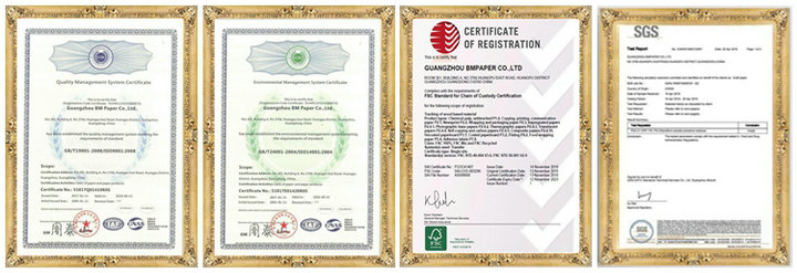 ISO FSC Certified 100 % Virgin Wood C1S Ivory Board Fold 300gsm Customized