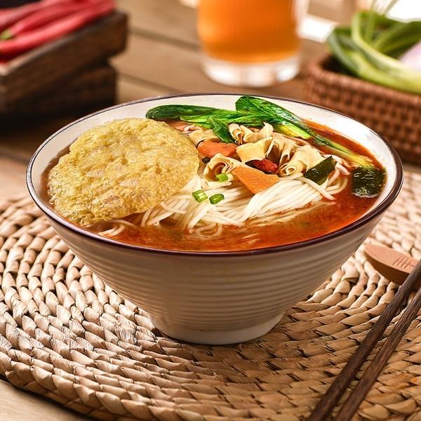 166g*12 Vegetarian Instant Noodles Hot Level Middle Spicy With Vinegar