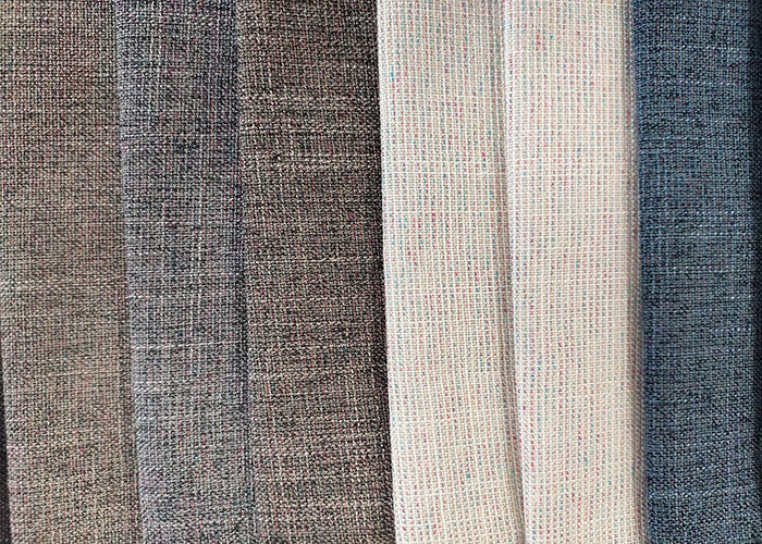 260gsm Upholstery Sofa Fabric , Home Textile Plain Woven Linen Fabric