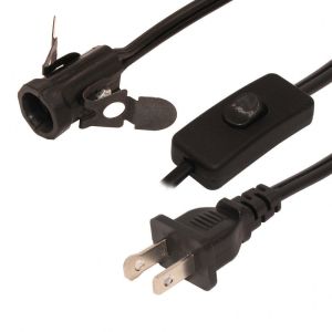 NEMA 1-15P Power Cord with E27 Bulb Holder and Dimmer Switch