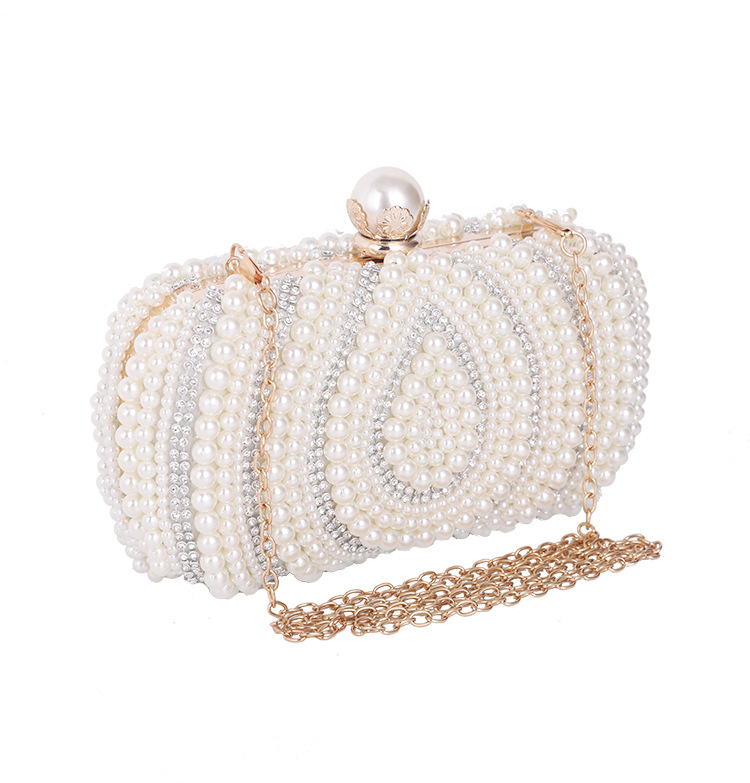 Custom Logo Avaliable Ladies Top Beaded Rhinestone Clutch for Beach Party Bridal Bags