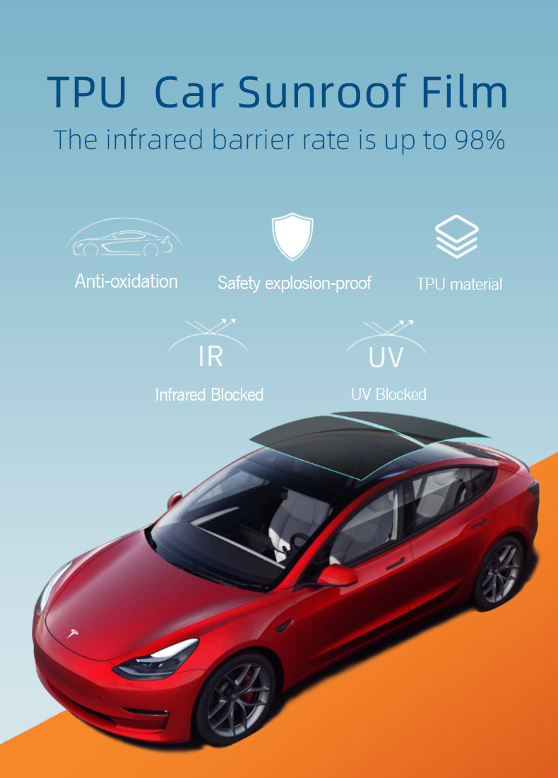 Universal Sunroof Automotive Factory Sunscreen Self Adhesive Glass Car Panoramic Sunroof Sky Film