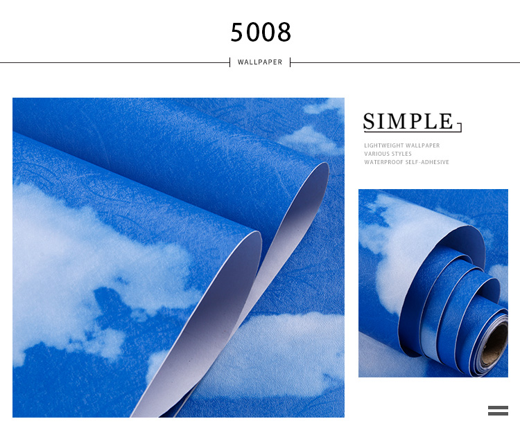 Apartment Decoration 0.45m*10m Waterproof 3D Brick PVC Wallpaper Back with Glue Rolls