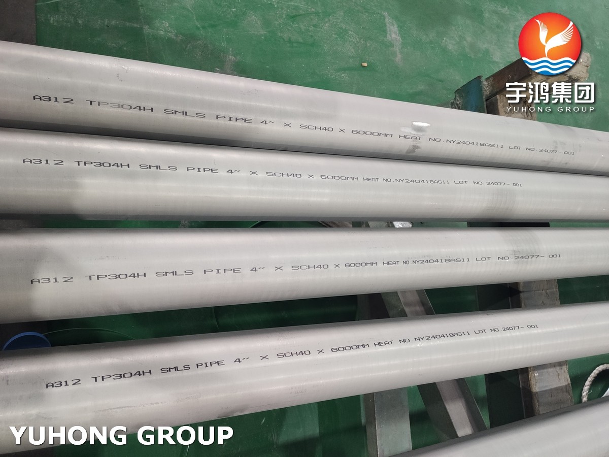 ASTM A312 TP304H Stainless Steel Seamless Pipe With High Strength