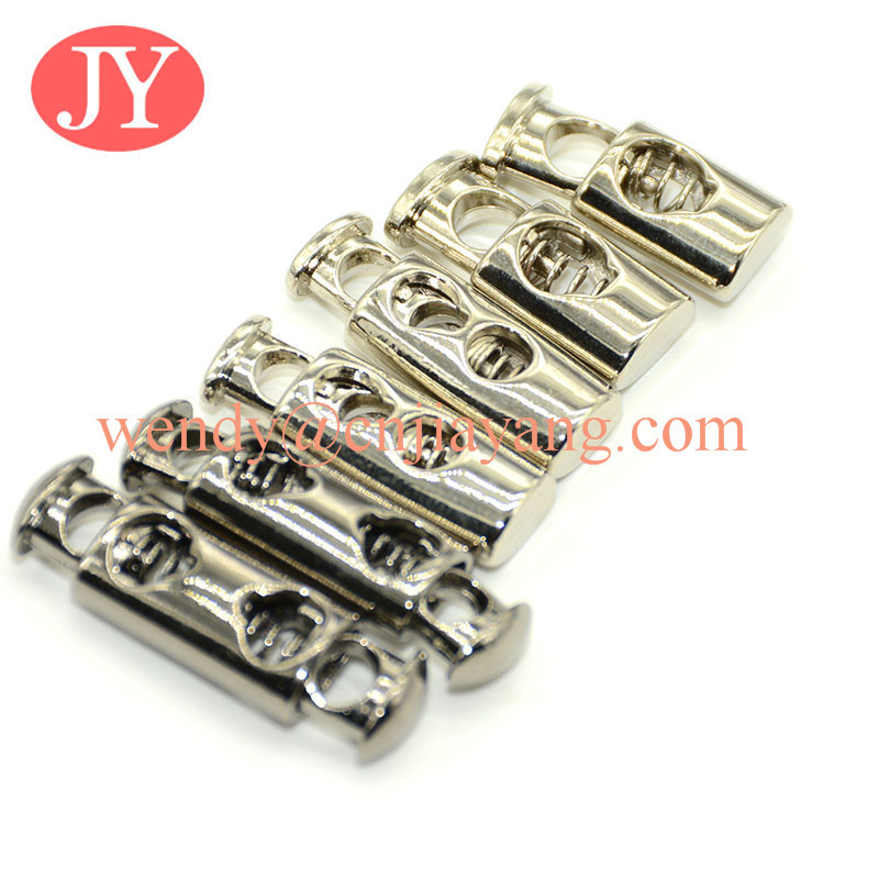 jiayang Supply different shaped metal rope cord lock rope end stopper rope toggle