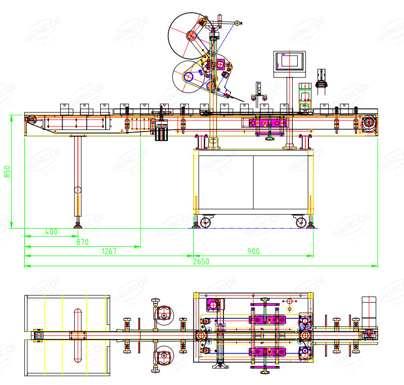 Single Side Box Corner Labeling Machine 400pcs/Min Automatic Box Label Applicator