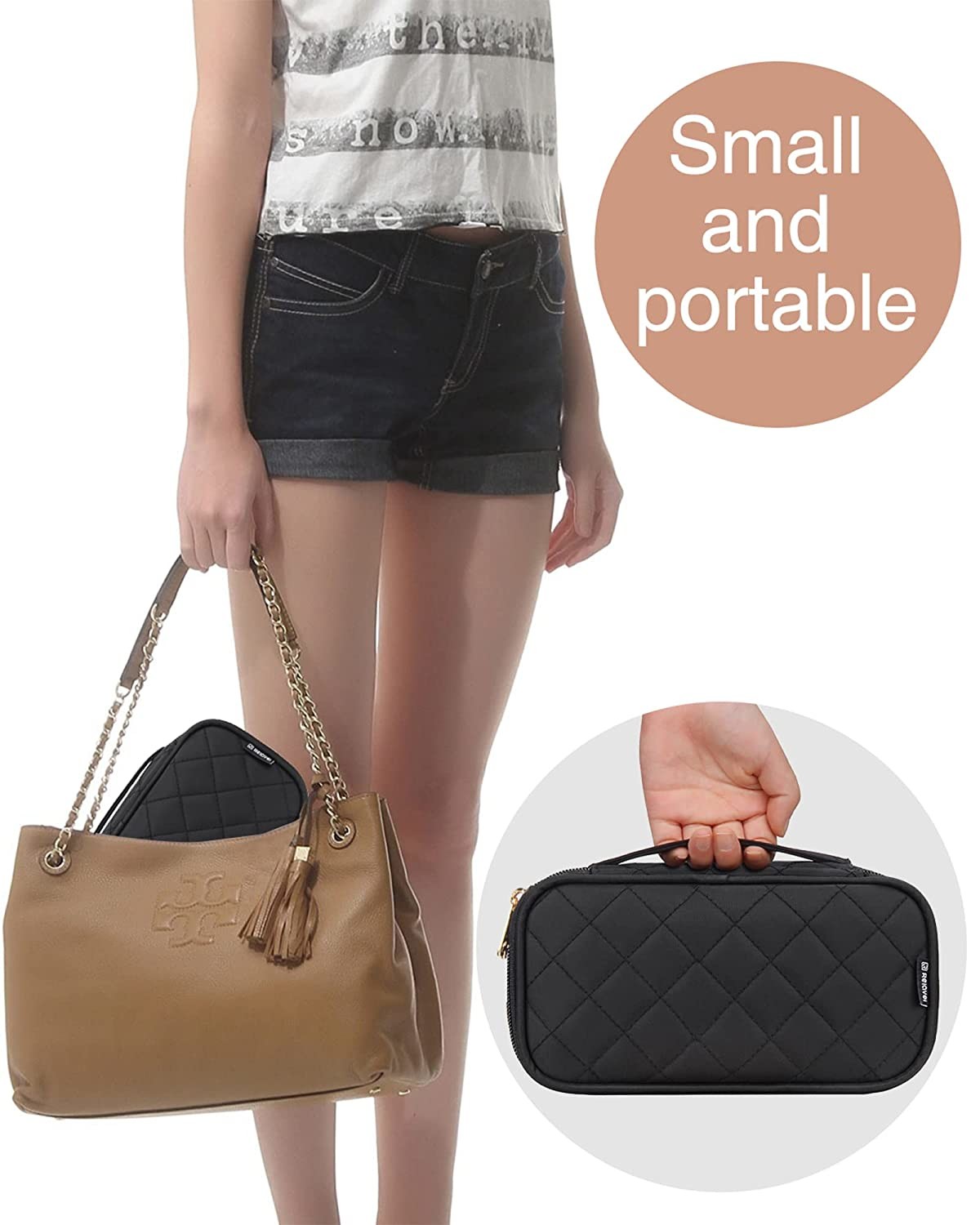 Lager Capacity Double Layer Toiletry Bag With Handle