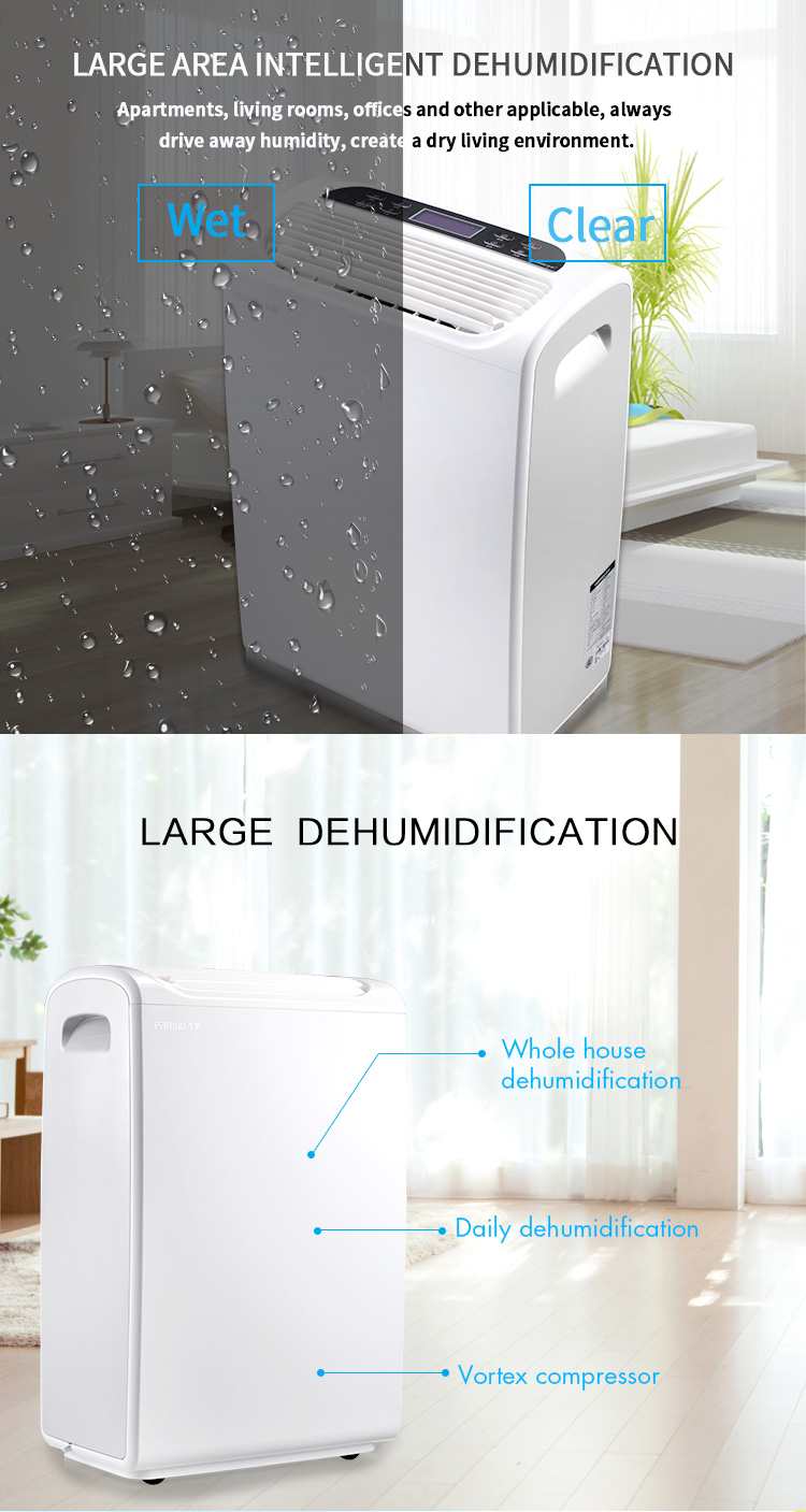 Portable 46 Pints 220V Parkoo Dehumidifier For Living Room