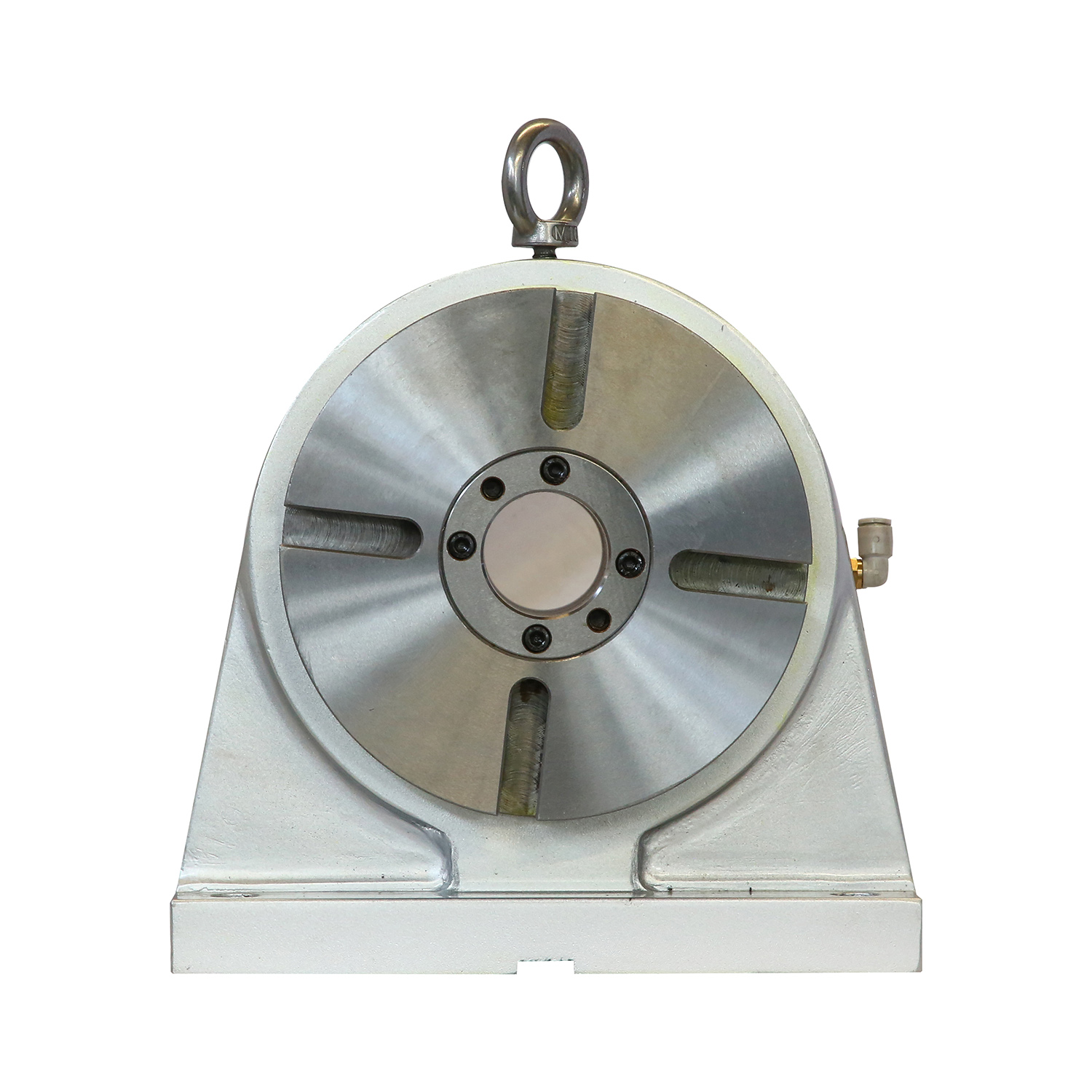 30KG Steel 4th Axis CNC Rotary Table Manual Operation with Quill Tailstock Attachment