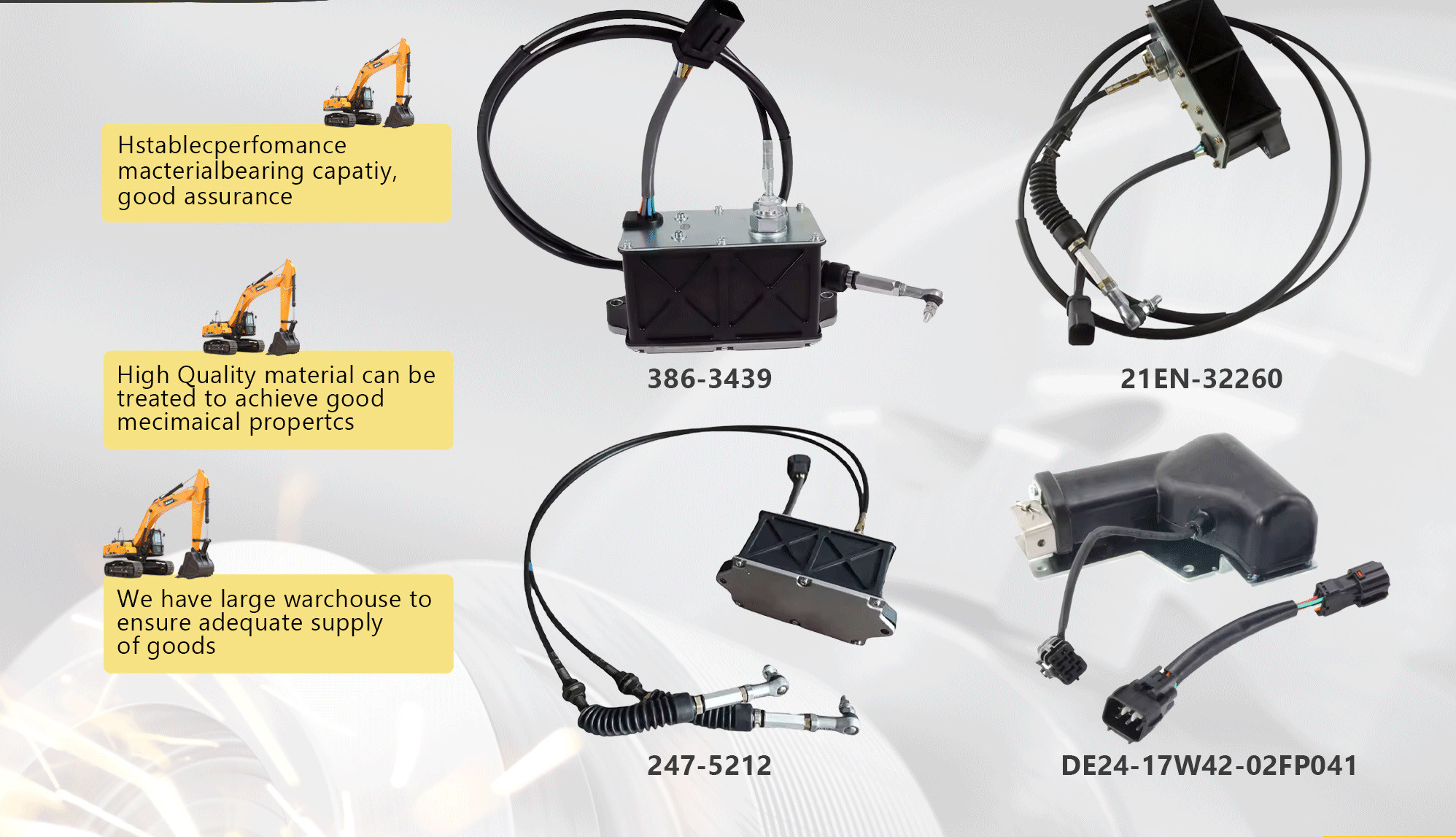 Excavator Spare Parts Throttle Motor 483-7810 4837810 for Excavator 320D2 312D2 Throttle Motor