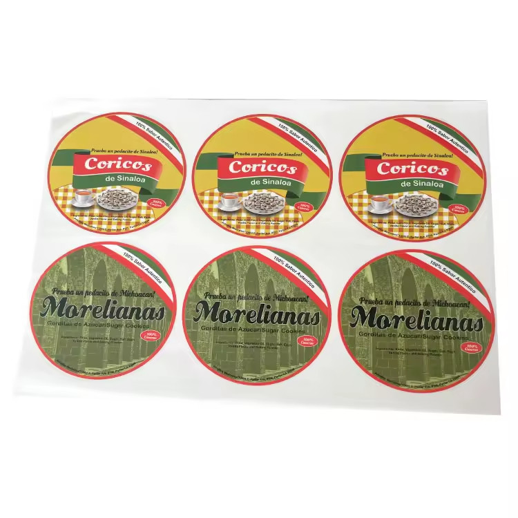 Round Waterproof Synthetic Label Circle Sticker Paper For Packaging