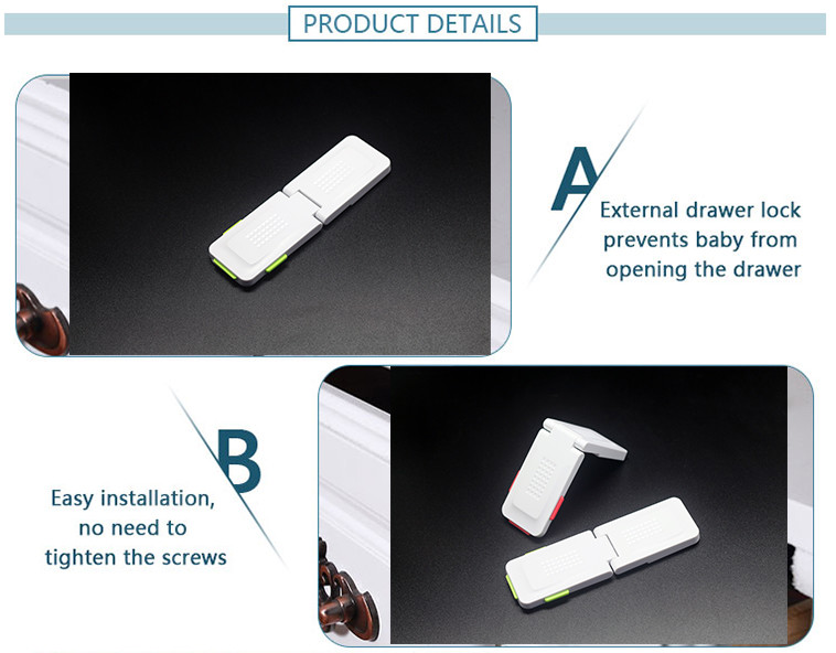 ABS Material Child Safety Cabinet Locks Ebei Eya Diamond Right Angel