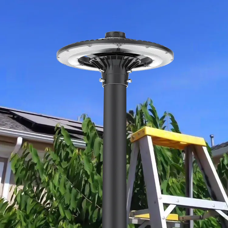 Energy-Saving LED Garden Post Light Pole Area Light 140lm/W Smart-Tuning 200W for Highway Rest Area Sports Complex Waterfront Promenade
