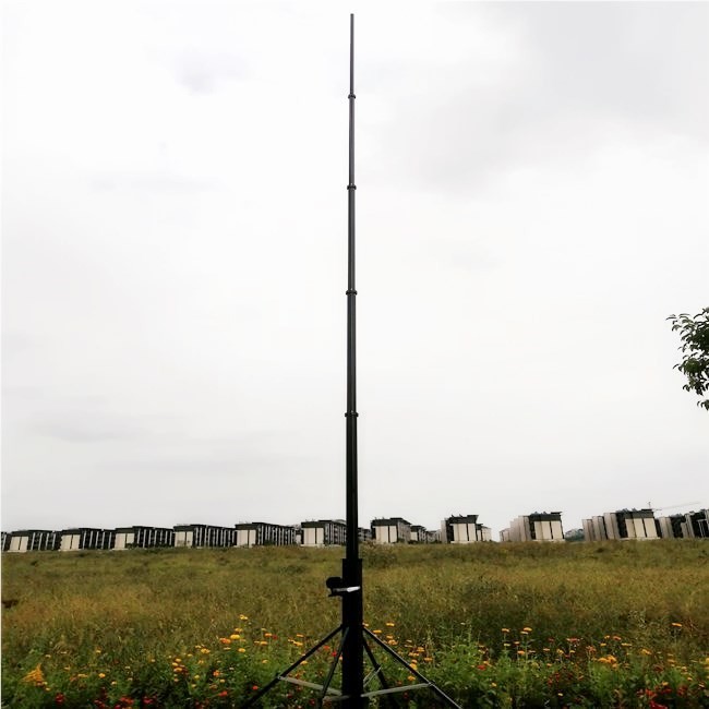 Winch Up 9M 15KG Telescopic Antenna Mast Portable