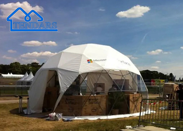 Outdoor White Red Yellow Commercial Dome Tent With Platform For Hotel Camping Long Live