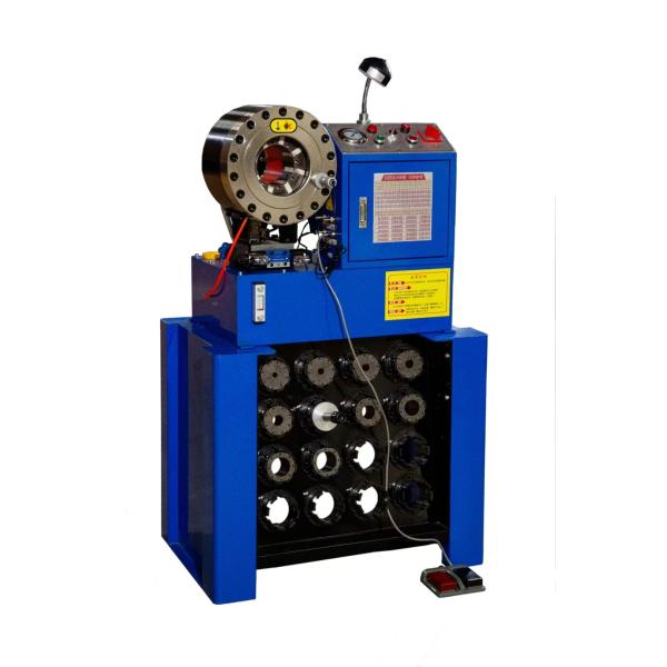 High Pressure Hydraulic Hose Crimping Machine 38mm Quick Opening P38 1.5 Inch From 6-38mm With 8 Dies Blue Color