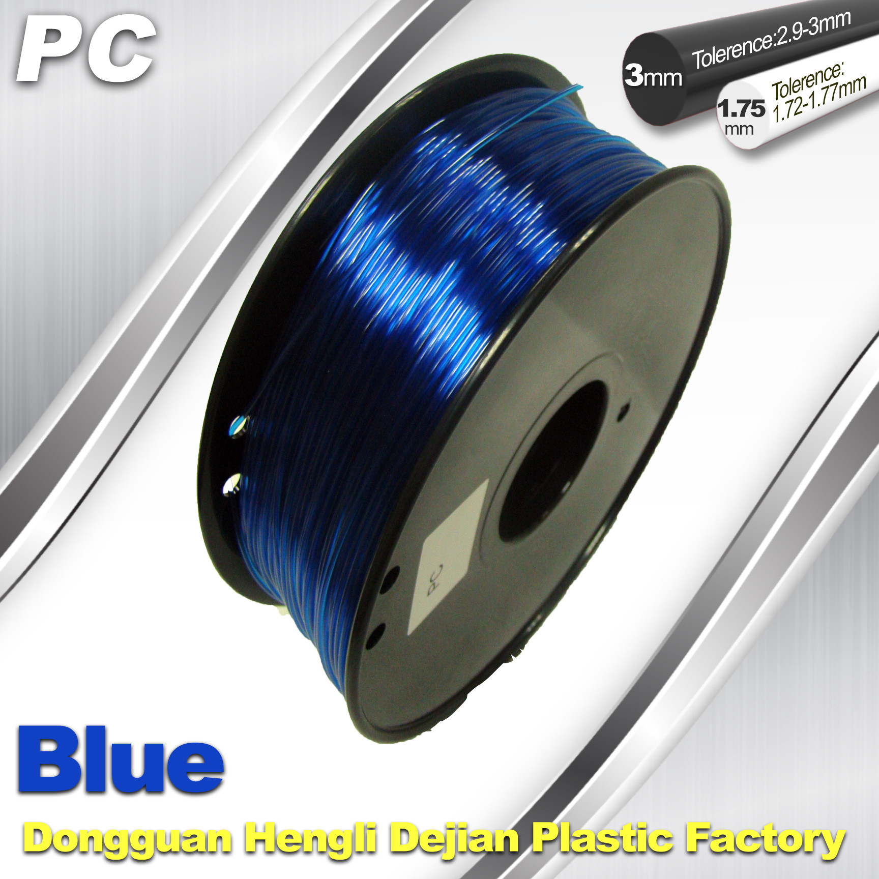  High Strengh 3D Printer Polycarbonate Filament 1.75mm / 3.0mm Manufactures
