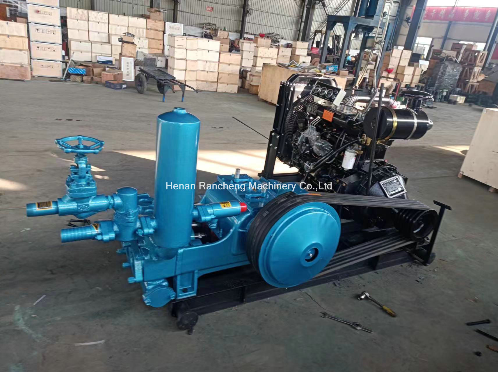 Horizontal Tri-Cylinder Dual Role Penthouse Detroit Piston Pump BW850 Mud Pump With Flow 850L/min