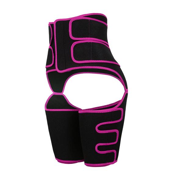 Large High Waist Trainer Thigh Trimmer Butt Lifter Pink Elastic Band Quick Dry