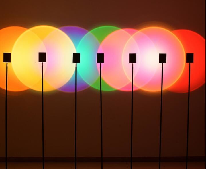 Modern Corner Stand Sunset Led Projector Lamp Photography Colorful USB