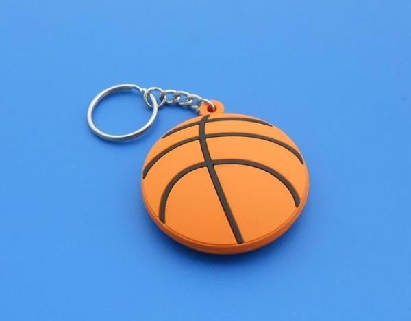 Custom School Students Gadget Gifts 3d Basketball Keychain Rubber Soft PVC