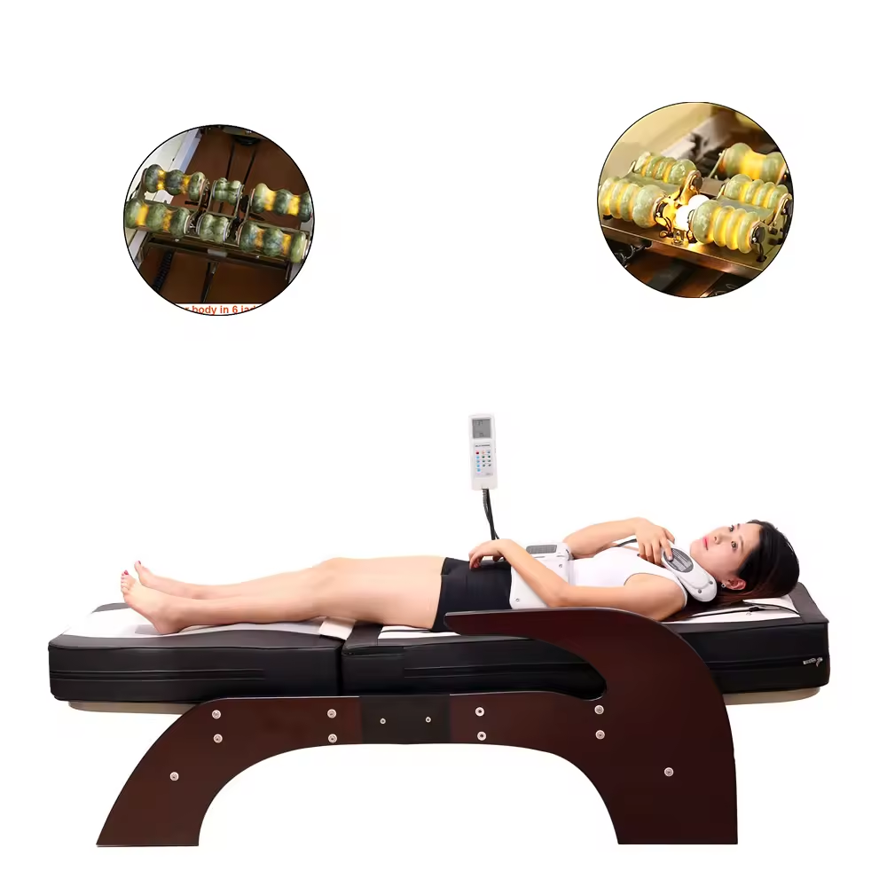 Manufacturer S Shape Chiropractic Jade Roller Massager Electric Thermal Spine Infrared Massage Bed Table