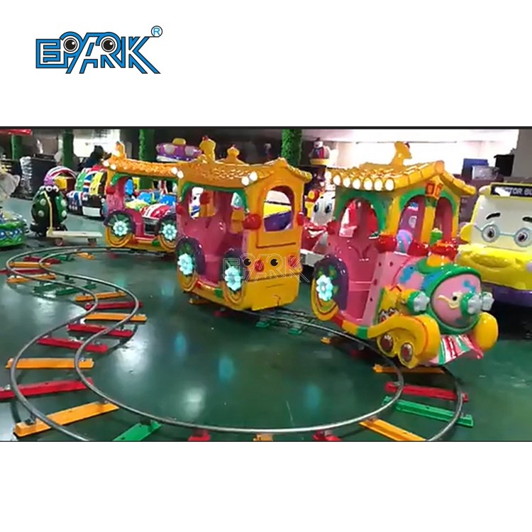 Indoor Outdoor Playground Kiddy Ride Machine Track My Train Fiber Glass Rides With 14 Seats
