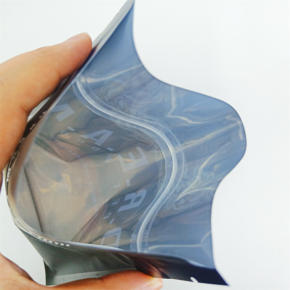 3 Side Seal Aluminum Foil PE Pet Dog Food Bag With Zipper Top