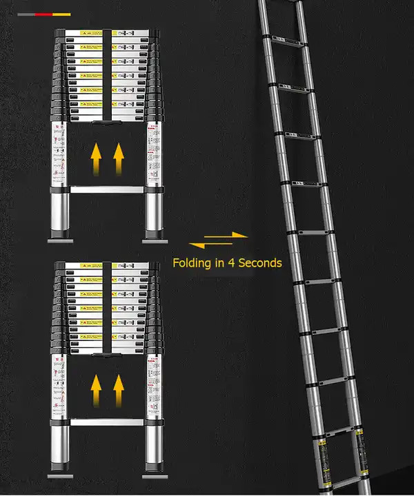 CE Emergency Rescue Equipment Retractable Aluminum Telescopic Ladder