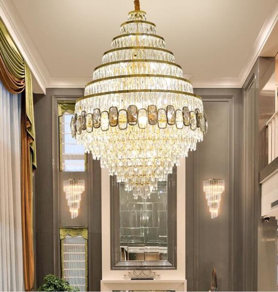 Crystal villa large chandelier for living room hotel lobby decoration lighting