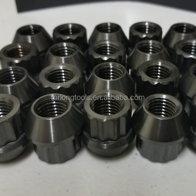 DIN Standard Plain Finish Titanium Flange Nuts for 1/2-20 Threaded Wheel Fastening Component