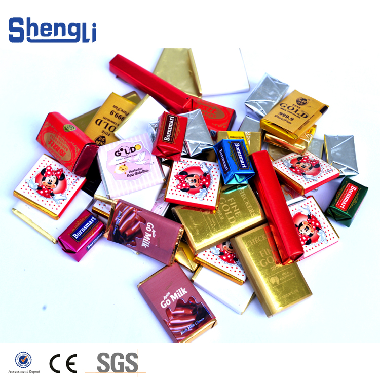 Electric Driven Double Layer Chocolate Bar Soap Paper Wrap Machine for Food Beverage