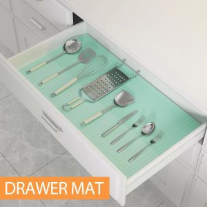 Reusable Silicone Refrigerator Liners Washable, Non-Slip Fridge Shelf Mats For