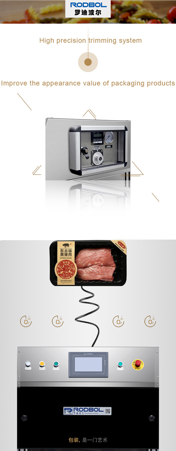 MAP Stainless Steel Vacuum Sealer Industrial Food Vacuum Sealer Machine