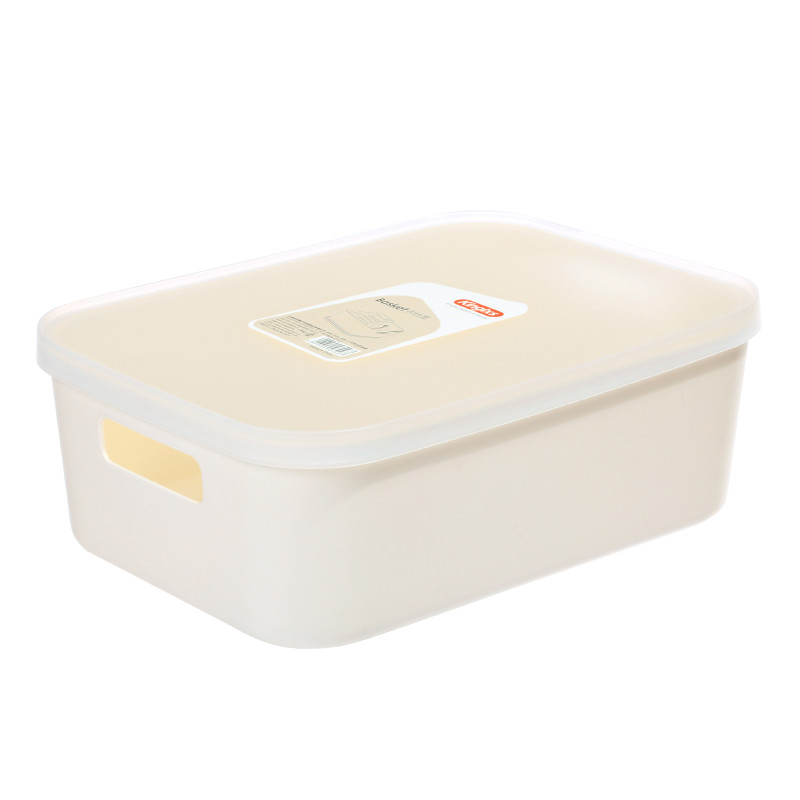 L Rectangle Sundry Plastic Basket Storage Containers With Cover