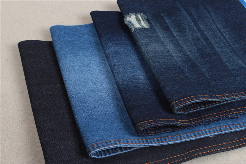 100% Cotton Slubby Denim Fabric 10.5 Oz Men Blue Jeans Fabric Raw Material