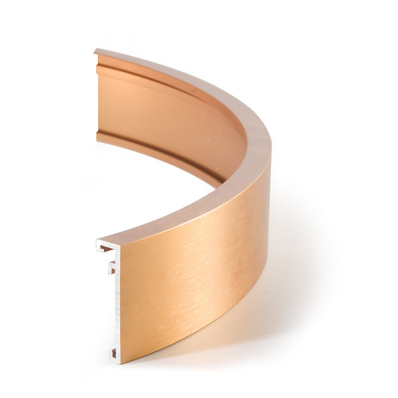 Brushed Round Furniture Aluminum Profiles Mirror Aluminium Frame 1.6mm